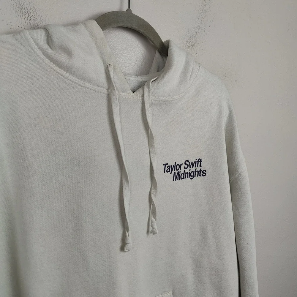Taylor Swift Midnights Album Graphic Hoodie White Oversized Concert Merch Size L - Picture 3 of 10